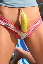 Nicole Graves with banana